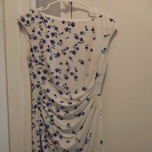 Chaps Floral Ruched Fitted Dress